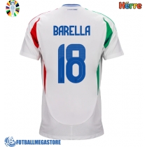 Fotballdrakt Herre Italia Nicolo Barella #18 Bortedrakt EM 2024 Kortermet